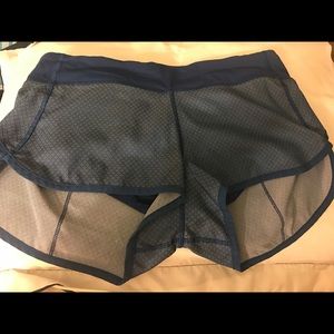 Lululemon Blue Patterned Running Shorts